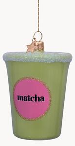 Addobbo di Natale in vetro soffiato Matcha Tea Latte