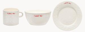 Set da colazione I Love You, 1 persona, 3 pz