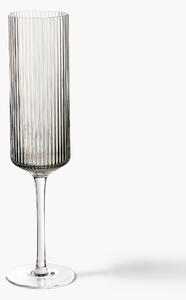 Set di 2 flute da champagne in vetro soffiato Ripple