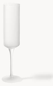 Set di 2 flute da champagne in vetro soffiato Ripple