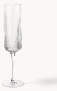 Set di 2 flute da champagne in vetro soffiato Ripple