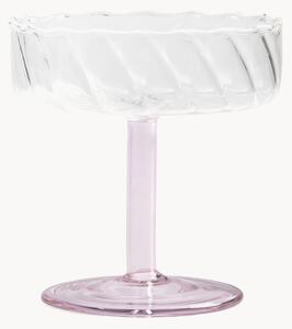Coppe da champagne in vetro borosilicato fatte a mano Twirl 2 pz