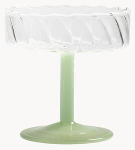 Set di 2 coppe da champagne in vetro borosilicato fatte a mano Twirl