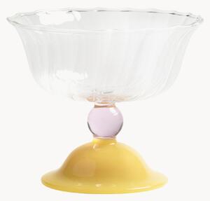 Set di 2 coppe da champagne in vetro soffiato fatto a mano Tulip