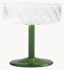 Coppe da champagne in vetro borosilicato fatte a mano Twirl 2 pz