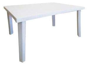 Tavolo da esterno in plastica calaf 120x80 tre colori, BIANCO