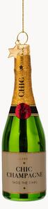 Addobbo di Natale in vetro soffiato Champagne Bottle