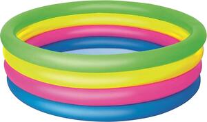 Piscina per bambini a 4 anelli colorati 157x46