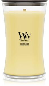 Woodwick Yuzu & Vetiver candela profumata con stoppino in legno 610 g