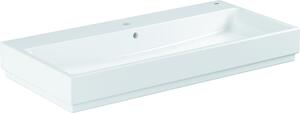 Lavabo Grohe CUBE KERAMIK 1 foro per rubinetto, con sfioratore 100 cm, 1010 x 490 mm PureGuard/bianco alpino