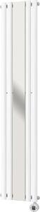 Radiatore elettrico - Bianco - 1200 Watt, verticale con specchio