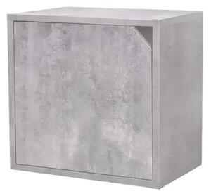 Cubo impilabile con chiusura 35x29x35cm cemento