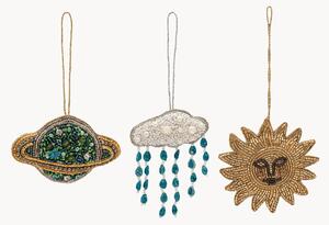 Set di 3 addobbi natalizi fatti a mano Galactic Holiday