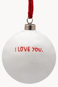 Pallina di Natale fatta a mano I Love You