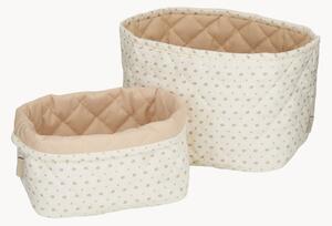 Set di 2 ceste portaoggetti in cotone organico per bambini Rowan