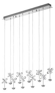 Lampada a sospensione Stars of Light, Pianopoli, dimmerabile, Metallizzato, Sala da pranzo, Acciaio inossidabile, Design