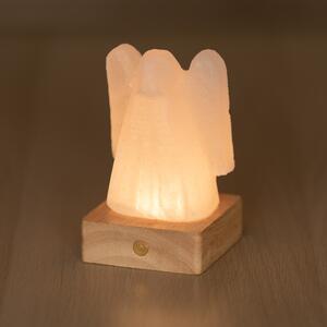 Lampada di Sale Himalayano a batteria Bianco naturale a forma di Angelo 600gr