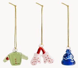 Set di 3 addobbi natalizi in vetro borosilicato Merry