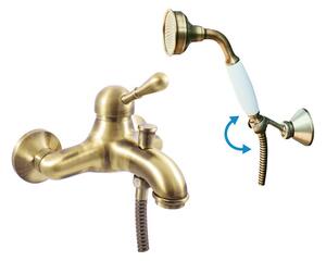 Copia del miscelatore da parete LABE in cromo, oro o ottone RAV SLEZAK A scelta: con soffione doccia orientabile