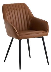 Set di sedie da pranzo marrone in imbottito con braccioli 2 pz Nolan Stripe – Unique Furniture