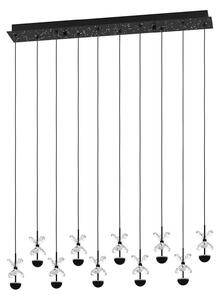 Lampada a sospensione Stars of Light, Pianopoli, dimmerabile, Nero, Sala da pranzo, Metallo, Design