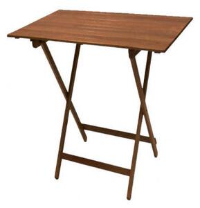 Tavolo da picnic rettangolare in legno di faggio color noce 60 x 80 cm