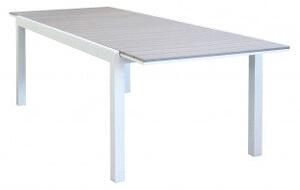 Tavolo Pental 180/240 x 100 - Tavolo da Esterno Allungabile con Struttura in Alluminio e Piano in polywood, Bianco