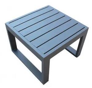 Tavolino quadrato Cuba 45 x 45 con struttura in alluminio verniciato, Antracite