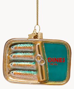 Addobbo di Natale in vetro soffiato Blue Sardines