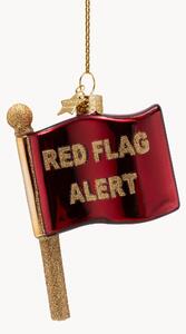 Addobbo di Natale in vetro soffiato Red Flag