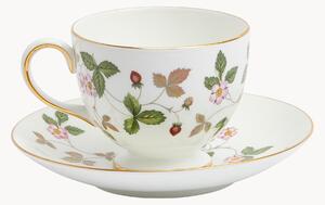 Tazza e piattino in Fine Bone China Wild Strawberry