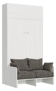 Letto 1 Piazza e Mezzo a Scomparsa Salvaspazio con Sofà Kentaro H250 cm Bianco