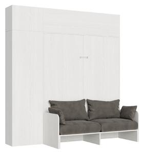Letto Matrimoniale a Scomparsa Salvaspazio con Sofà Kentaro H250 cm Bianco