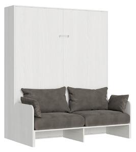 Letto Matrimoniale a Scomparsa Salvaspazio con Sofà Kentaro H210 cm Bianco