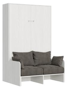 Letto 1 Piazza e Mezzo a Scomparsa Salvaspazio con Sofà Kentaro H210 cm Bianco