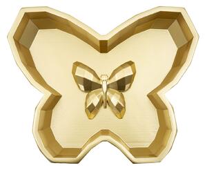 Svuotatasche Butterfly 20,5x17,5x3 cm in Resina Oro