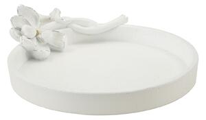 Svuotatasche Magnolia 24x21x6 cm in Resina Bianco