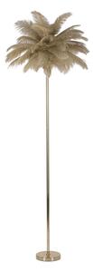 Lampada da Terra Palm Cammello Ø55x160 cm in Ferro e Plastica Oro e Cammello