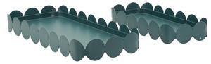 Svuotatasche Saturno Rett, Ottanio Coppia 40x16,5x4,5 cm in Metallo Verde acqua