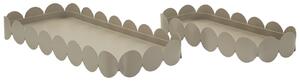 Svuotatasche Saturno Rett, Tortora Coppia 40x16,5x4,5 cm in Metallo Grigio tortora