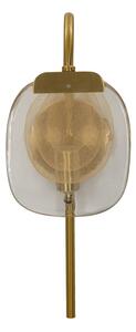 Lampada da Muro Softy 15x14x38 cm in Vetro e Ferro Oro e Naturale