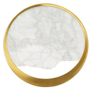 Lampada da Muro Marble 24x6x24 cm in Marmo e Ferro Oro e Marmo