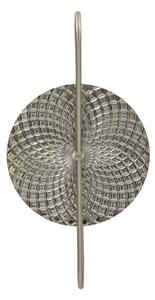 Lampada da Muro Silvery 28x15x54 cm in Vetro e Ferro Argento