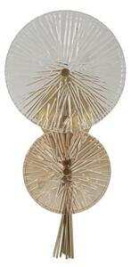 Lampada da Muro Sunrise 20x14x41 cm in Vetro e Ferro Oro e Naturale