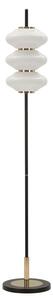 Lampada da Terra Vintage Ø30x168 cm in Ferro e Vetro Oro e Nero e Bianco