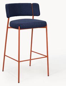 Sedia da bar imbottita in bouclé Samantha