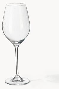 Set di 4 bicchieri da vino bianco in cristallo con motivo invernale Estrella