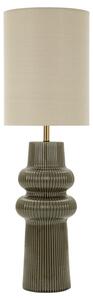 Lampada da Terra Harmony Ø35x112 cm in Ceramica e Ferro e Tessuto Verde