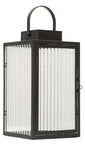 Lanterna Simply 15,5x15,5x28,5 cm in Metallo e Vetro Nero