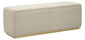 Panca con Contenitore Bauty 130x45x45 cm in Pino e MDF e Metallo